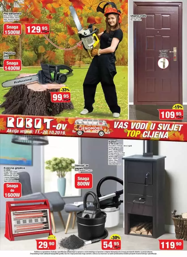 vrata na akciji, kamin na akciji