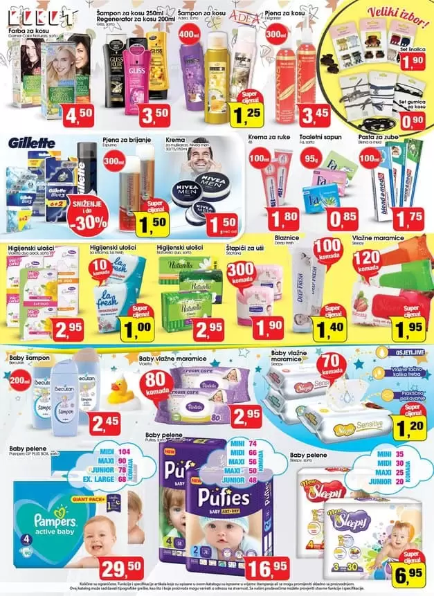 bebe pampers pelene violeta