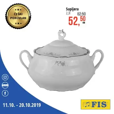 Fis akcija na ceski porculan supijera