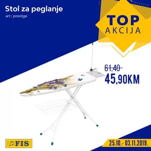 fisova top akcija je tu. stol za peglanje kupite po super cijeni.