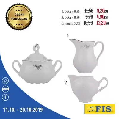 Fis akcija na ceski porculan bokalic