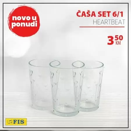 Novo u Fis ponudi. set casa samo 3,50 KM.