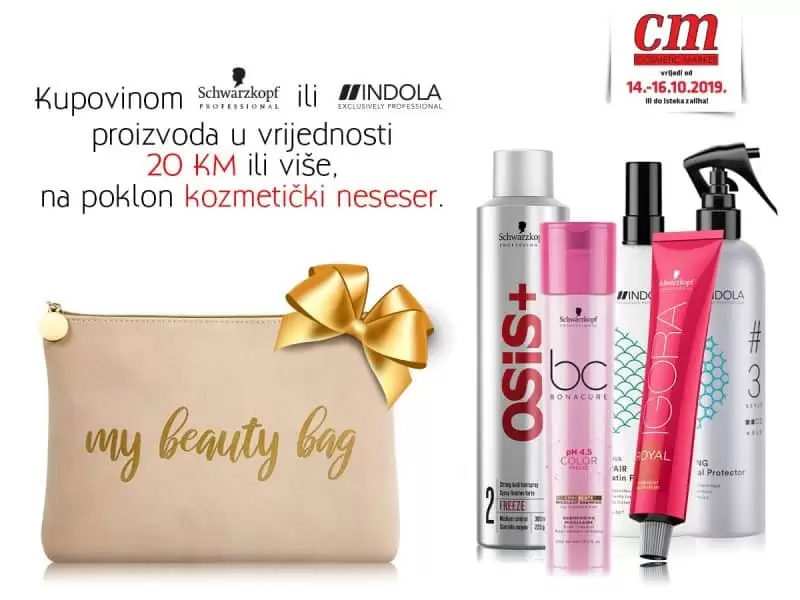 cm-cosmetic market Page Liked · 2 hrs · Baš ove jeseni povedite računa o svojoj kosi. Priuštite sebi njegu Schwarzkopf ili Indola proizvodima a ako iste u cm-u kupite u vrijednosti 20 KM, na poklon dobivate moderan neseser. Akcija traje od 14.-16.10.