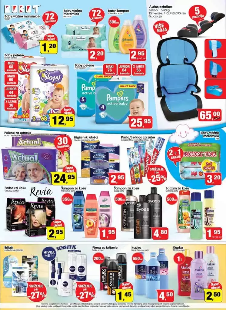 robot, snizenje, pelene, pampers, njega kose