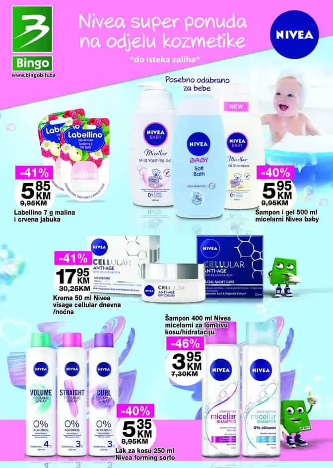 nivea baby asortiman snizen u bingo trgovinama