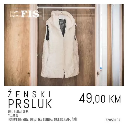 zenski prsluk u fisu super ponuda