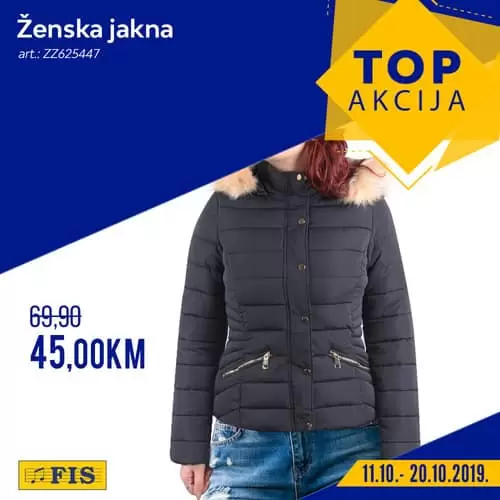 zenska jakna yu fisu na akciji samo 45 KM