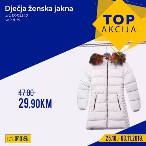 jakna snizena u fisu fis top akcija .