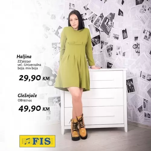 nova kolekcija u fis-u! volimo jesen. zelena haljina.