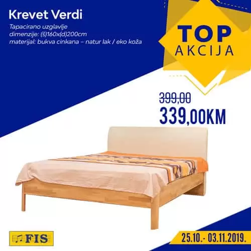 fis top akcija krevet samo 339 KM