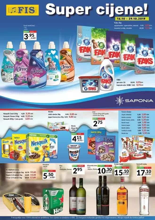 fis super akcija. Akcijski katalog prehrane i hemije