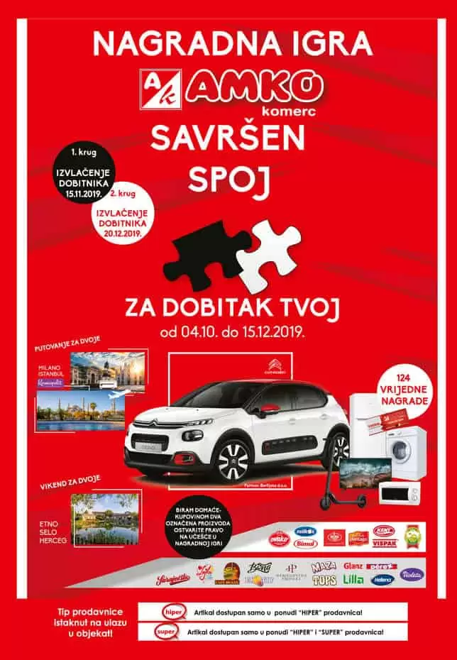Osvoji citroen u amko komercu. savrsen spoj nagradna igra. amko marketi
