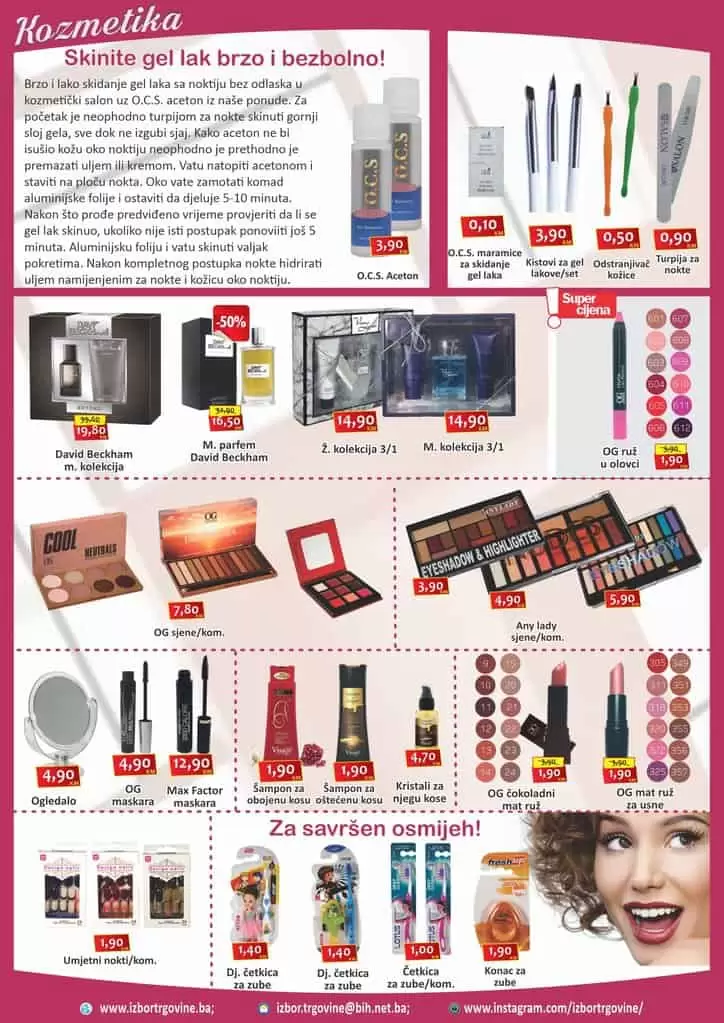 izbor trgovine akcijski katalog dekorativna kozmetika