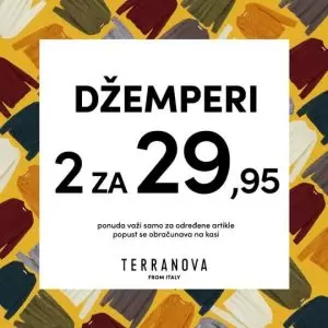 Nevjerovatno dobra ponuda!   2 džempera za samo 29,90 KM! Brzo u TERRANOVU! 