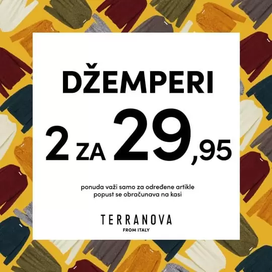 Nevjerovatno dobra ponuda!  2 džempera za samo 29,90 KM! Brzo u TERRANOVU! 