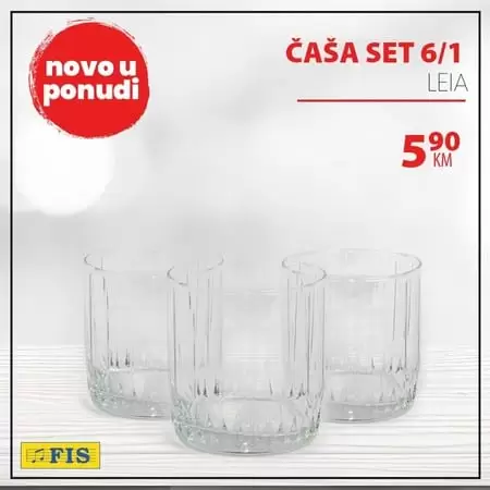 set casa samo 5,90 KM. snizenje u fis marketima.