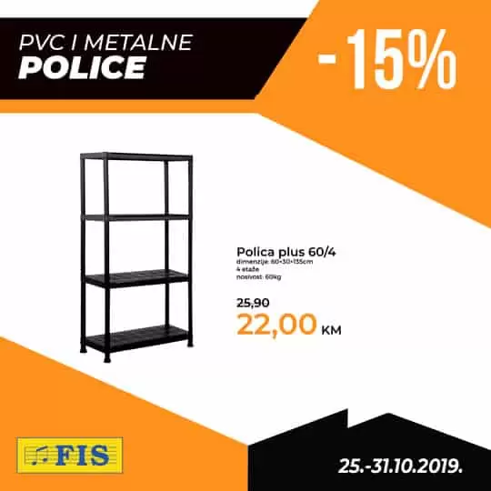 police na snizenju u fis-u. ustedite 15%.