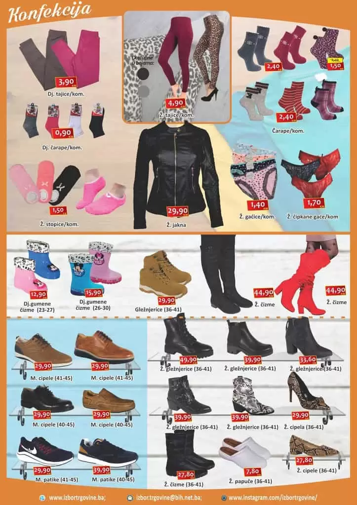 izbor trgovine akcijski katalog. zenska dojeca nikad povoljnija. odlicne cijene cekaju na vas. kozne jakne. duboke cizme.