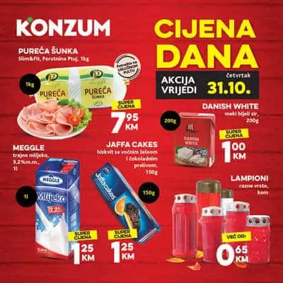 ? CIJENA DANA ? Ne propustite SAMO DANAS u vašim Konzum prodavnicama!