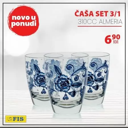 set casa sa motivima cvijeca. super ponuda u fis-u