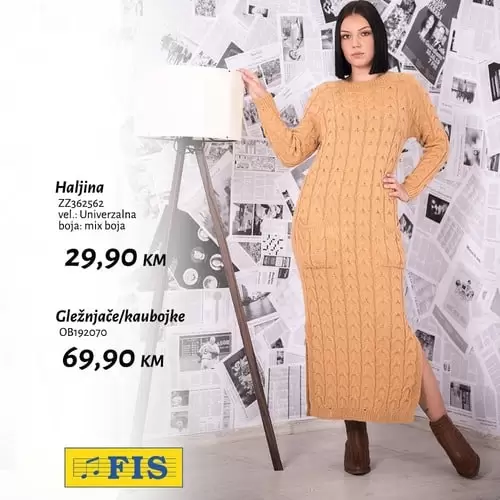 haljina prljavo zuta. nova kolekcija u fis-u!