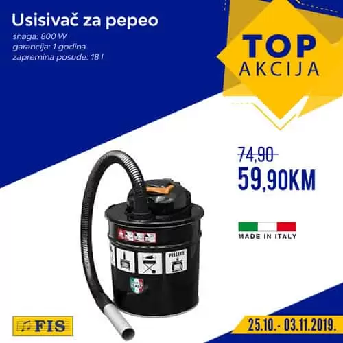 usisivac za pepeo. top akcija fis.