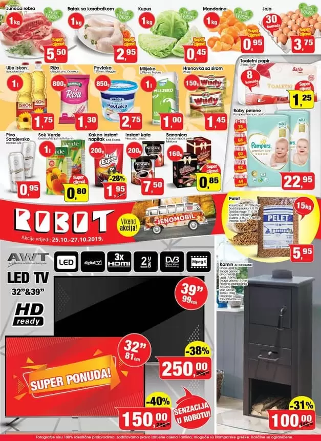 Kompletna Robot vikend akcija u nastavku. Robotov cjenomobil vam donosi VELIKU vikend akciju.