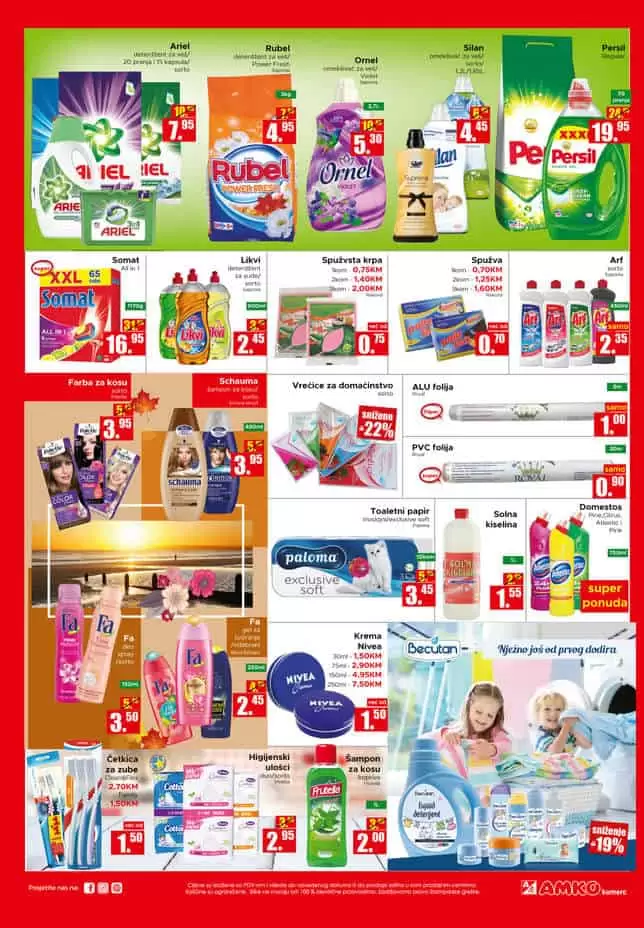 Amko kataloska akcija. ornela, becutan, persil palette somat kupite po super akcijskoj cijeni
