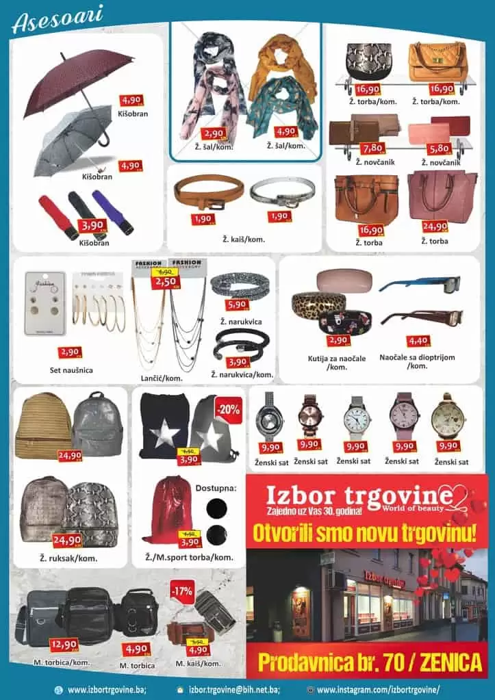izbor trgovine akcijski katalog ruksak, nakit, torba