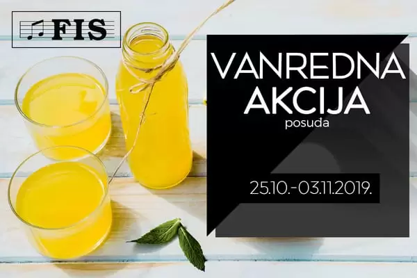 na odjelu posuđa donosi vam 20% popusta na kompletan asortiman setova čaša i servisa za ručavanje!