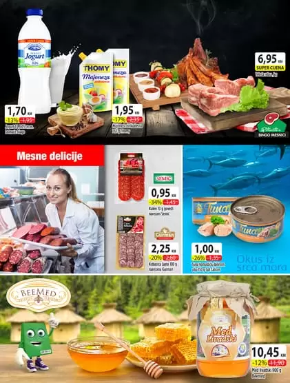 Bingo dodatno snizeno, super akcija za pocetak sedmice suhomesnati proizvodi, kulen