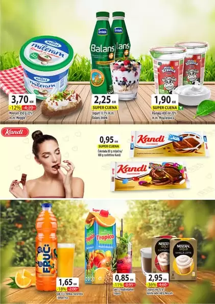 Bingo dodatno snizeno, super akcija za pocetak sedmice mlijecni proizvodi na snizenju