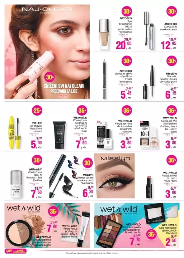 cm akcijski katalog. dekorativna kozmetika. make up popusti akcije.