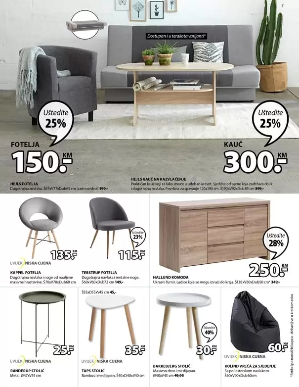 skandinavian living. jysk ponuda je tu. stolice, komode