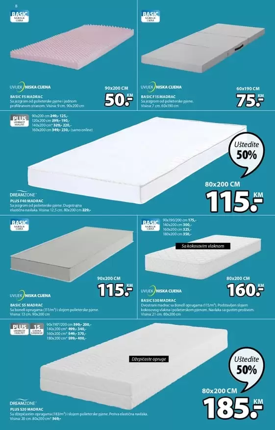 madrac na akciji. super jysk ponuda