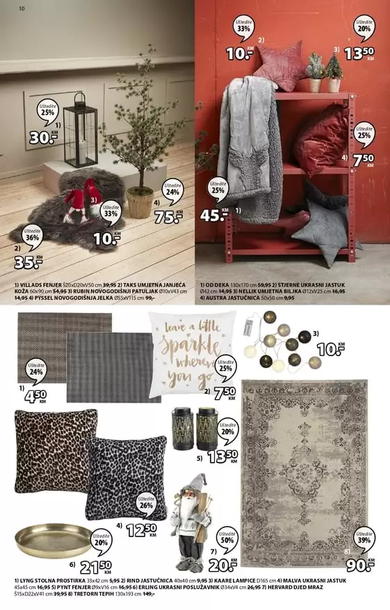 tepih, deka, jastuk, jorgan, super akcija u jysk trgovinama . akcijski katalog.