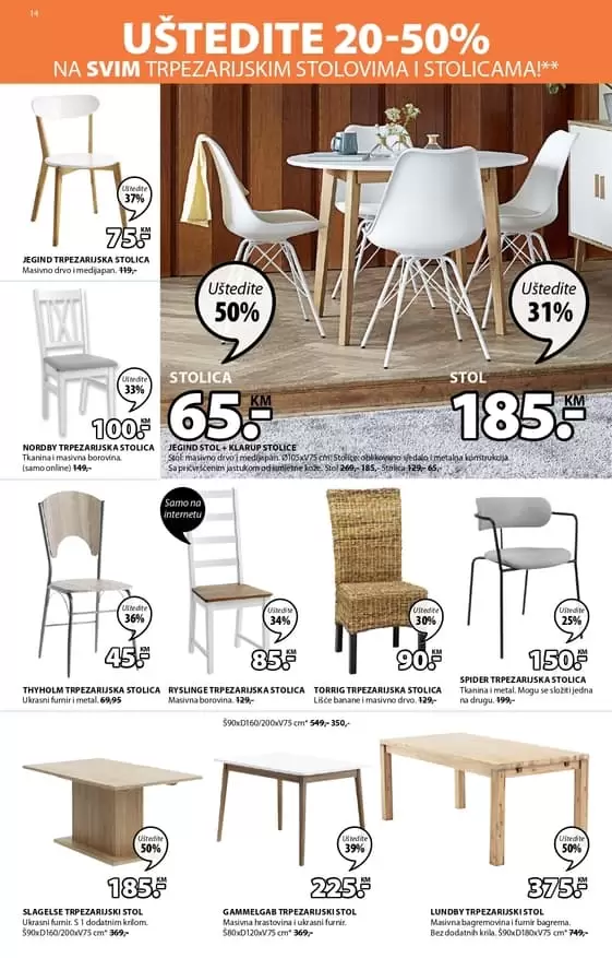 kuhinja i trpezarija. jysk super akcija. 