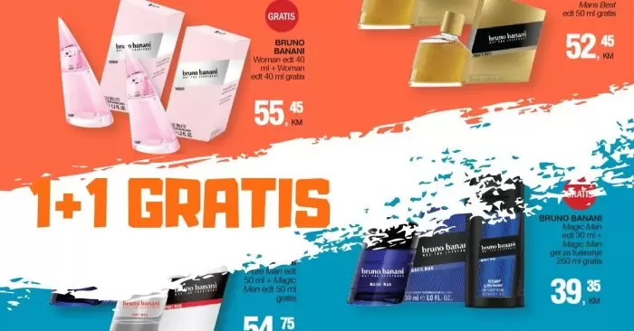 bruno banani super akcija 1+1 gratis cm cosmetic matket