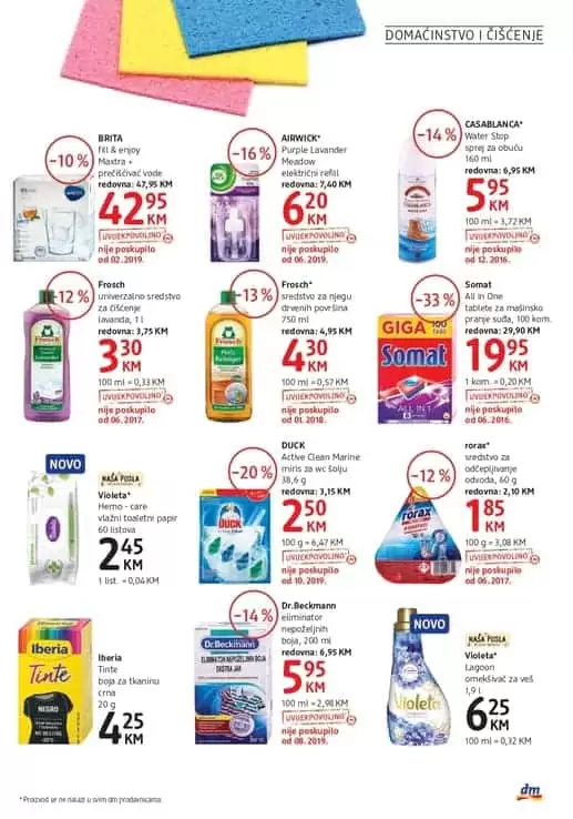 kucna hemija i oprema na snizenju u dm-u. SOMAT, frosh, sta vi birate.