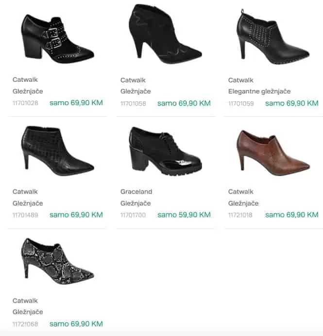 deichmann gležnjače sa petom