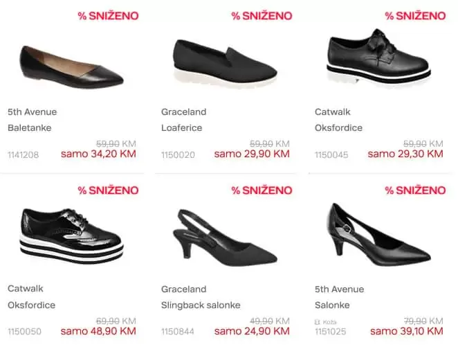 deichman sniženje obuće ravne cipele