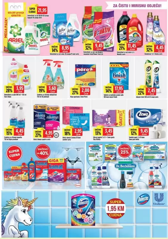 hemija, vileta, super akcija u bingo trgovinama.