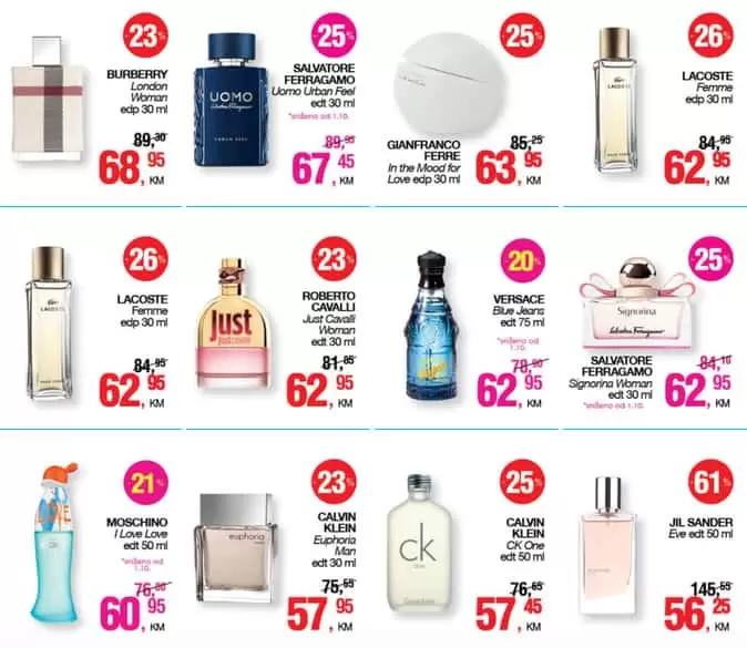 preko 100 parfema je na snizenju. brzo u cm trgovinu