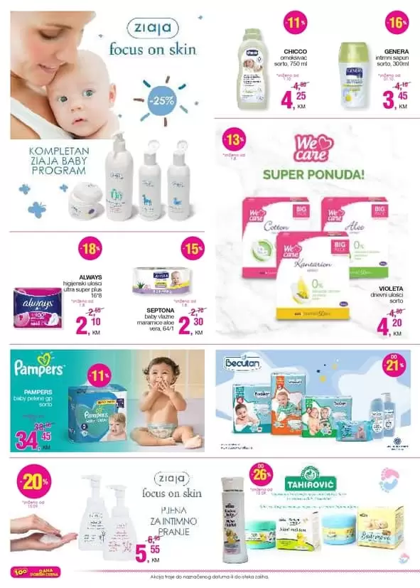 higijenski ulosci i vate na akciji.