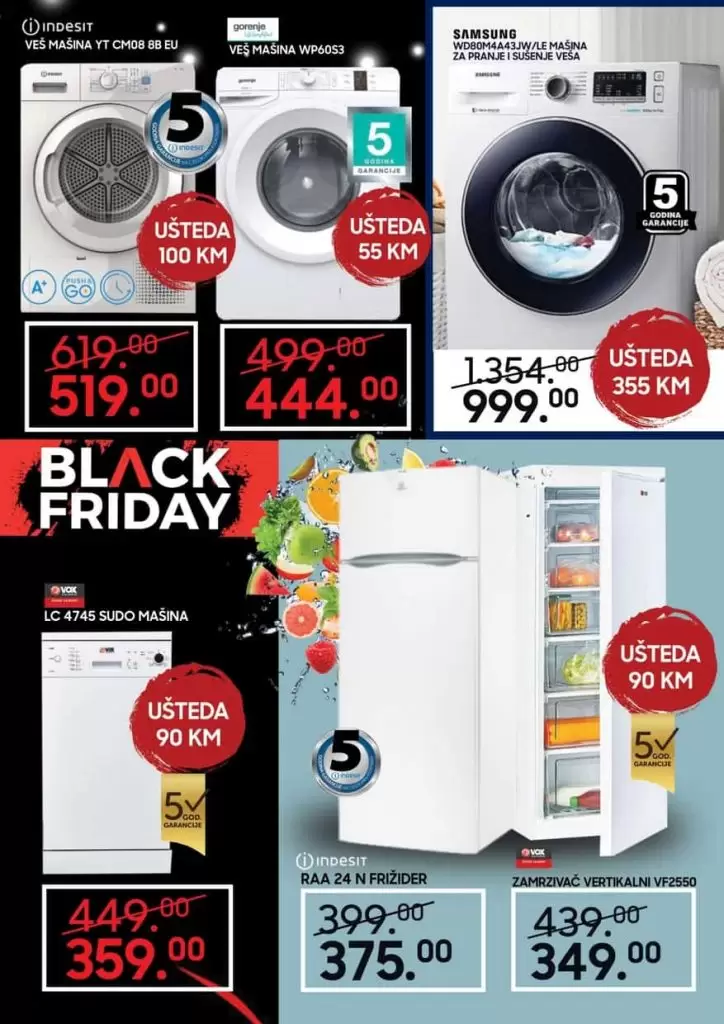 a li ste spremni za Black Friday u DOMOD-u? ✨ Black Friday u DOMOD-u počinje danas i traje do 02.12.2019. godine. Nudimo Vam posebne ponude u kojima možete ostvariti popust čak i do 40%. Pogledajte koje artikle smo pripremili za Vas po nevjerovatnim cijenama. black firday. sale. crni petak. 2019. gdje je snizeno. najpovoljnije cijene. snizenja. akcija. popusti. akcijski katalog. frizider. ves masina. perilica. susilica. koja je najbolja masina. 
