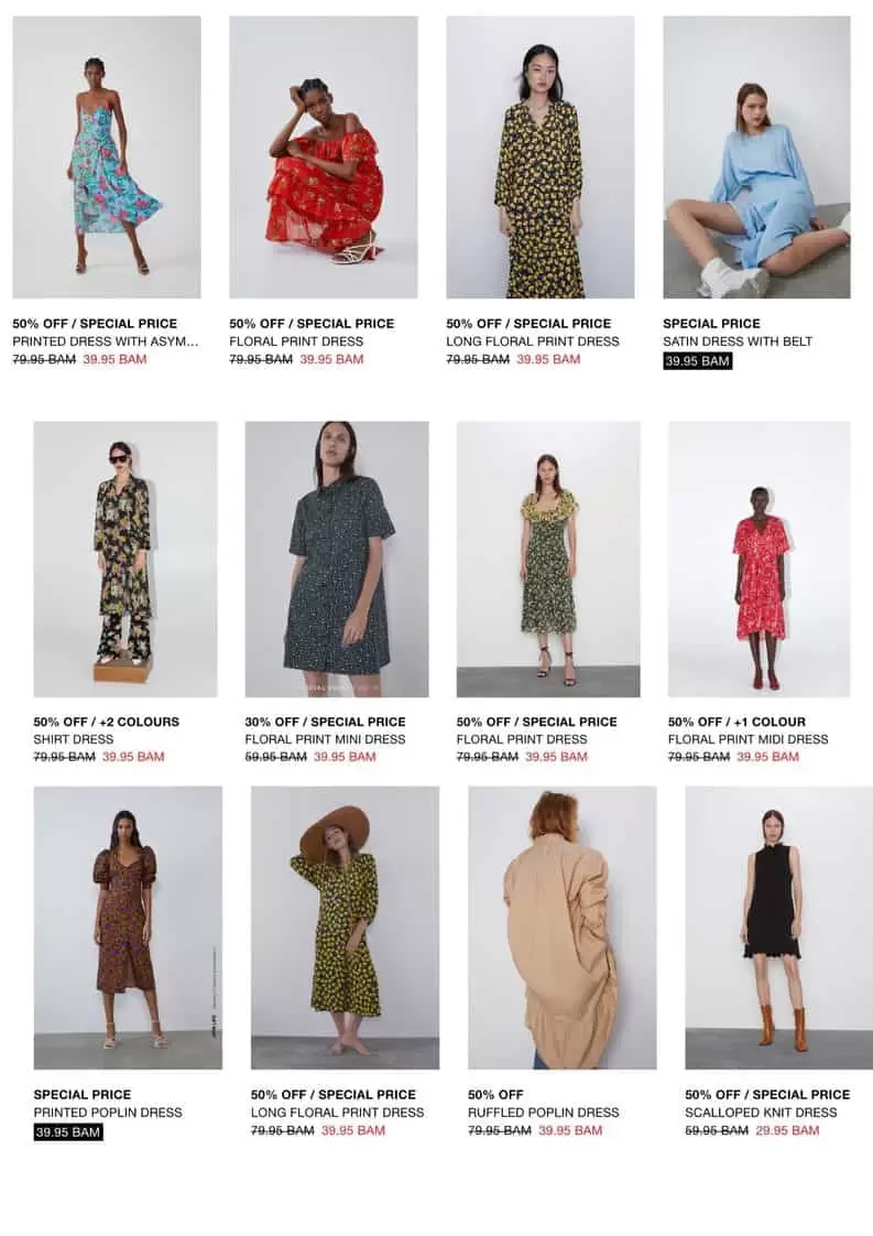 zara snizenje haljina sale