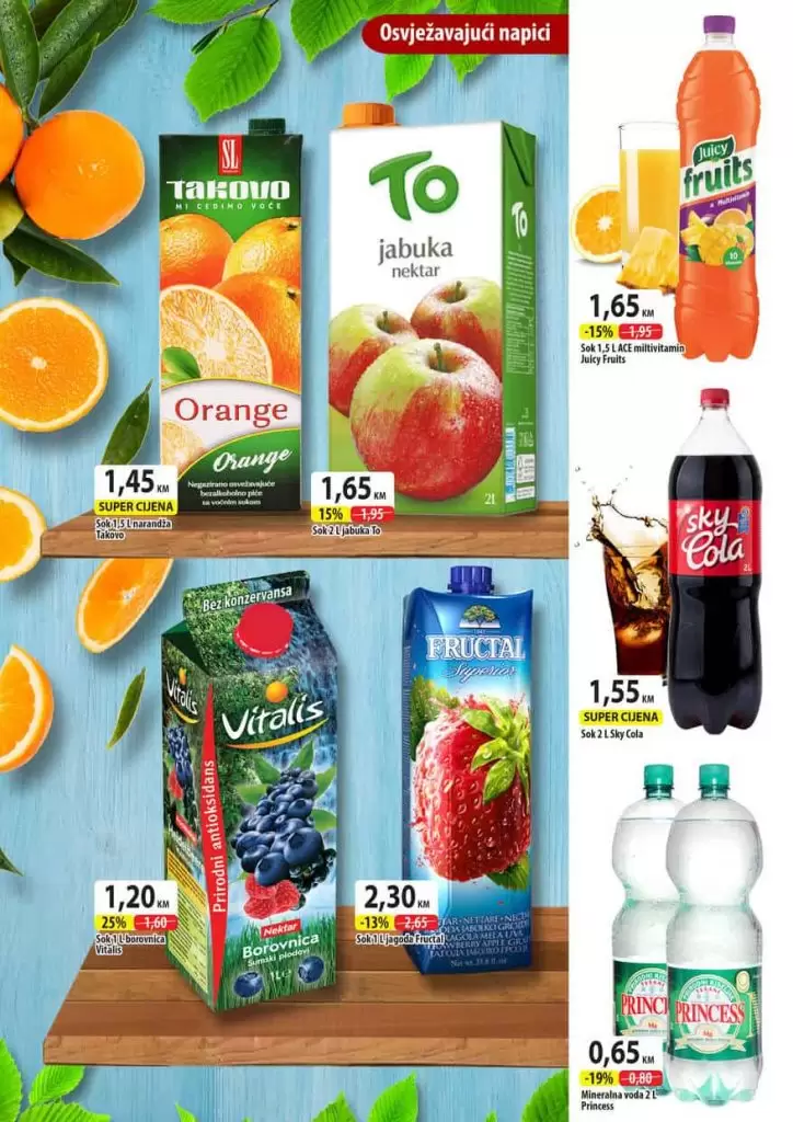 Vikend akcija u periodu od 7. do 10. novembra je u toku. Ne propustite odlična sniženja na Vaše omiljene artikle. Jer vrijeme je da se opustite i uživate u shoppingu po odličnim pogodnostima. snizenje prehrane. snizeno. super akcija. akcijski katalog. sokovi super akcija.