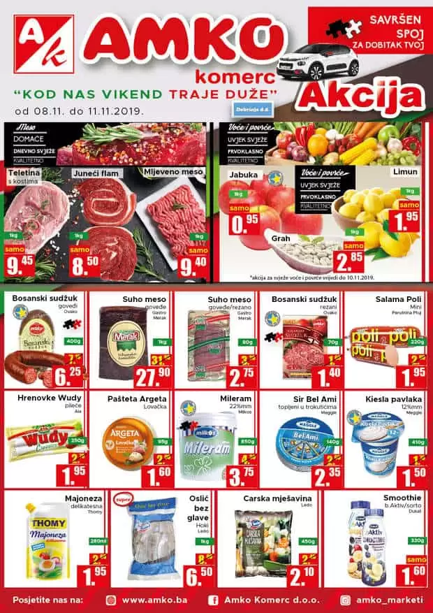 Kataloska akcija amko komerz. super akcija amko. katalog amko. vikend akcija. amko radno vrijeme. vlasnik amko. 