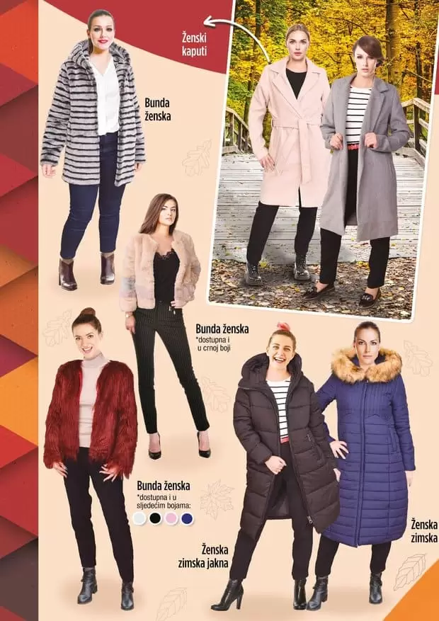 U Bingo trgovinama potražite veliki izbor ženskih bundi, kaputa, ski muških i ženskih hlača i jakni. Iz ponude izdvajamo i rukavice, šalove, torbe i još mnogo mnogo toga. Posjetite nas! ?????. snizenje. akcija popusti
