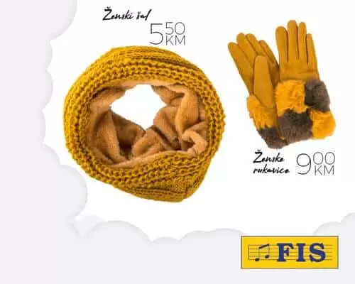 Iz bogate ponude FIS zimske odjeće izdvajamo tople jakne, kape, rukavice, šalove i sve što vam treba ove zime da bi vam bilo toplo i ugodno. sal, kapa rukavice.